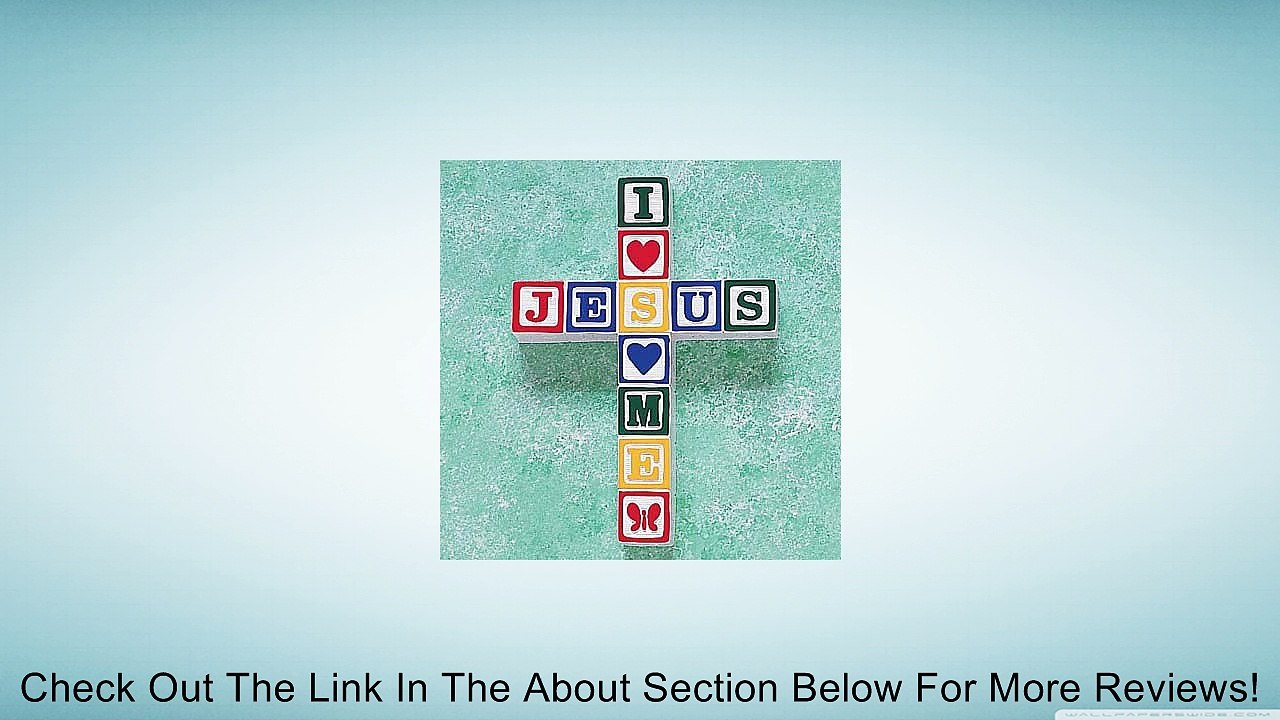 Abbey Press "I Love Jesus" ABC Block Cross - Primary Colors - Inspiration Faith Blessing Spirit 72118-ABBEY Review