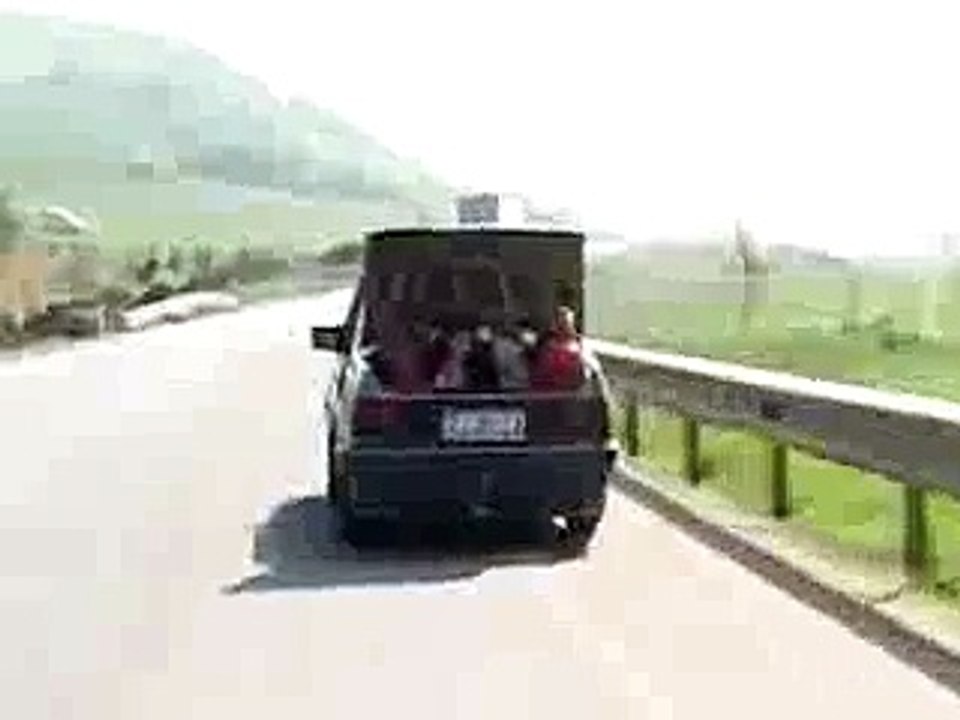 car carrying childrens load haha funny