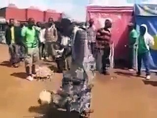 African lady, soccer skills