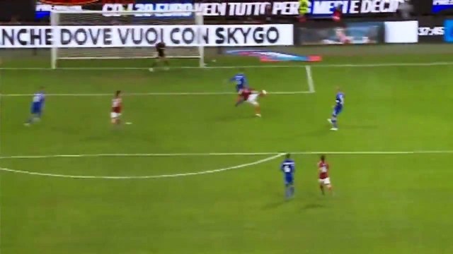 Giampaolo Pazzini Goal - AC Milan 1-0 Sassuolo ( Coppa Italia ) 13.1.2015 HD