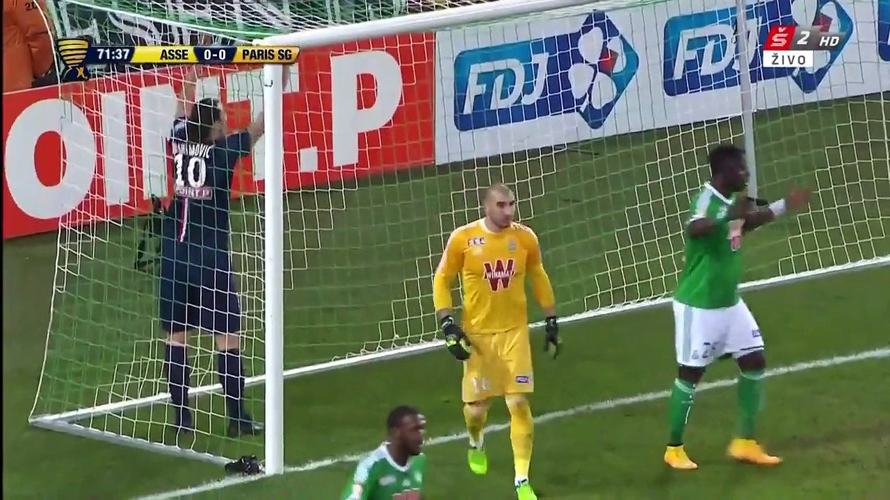 Zlatan Ibrahimovic 1:0 | Saint Etienne - Paris Saint Germain 13.01.2015 HD