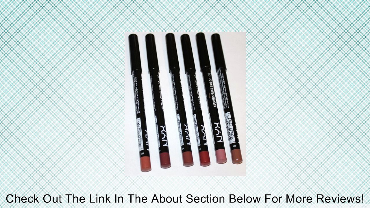 NYX Cosmetics Long Lasting Slim Lip Liner Pencils 6 Colors: Coffee, Mahogany, Ever, Soft Brown, Pale Pink, and Nude Beige Review