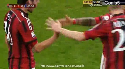 de Jong N Goal AC Milan 2 - 1 Sassuolo Coppa Italia 13-1-2015