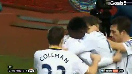 Lukaku R Goal West Ham 1 - 2 Everton FA Cup 13-1-2015