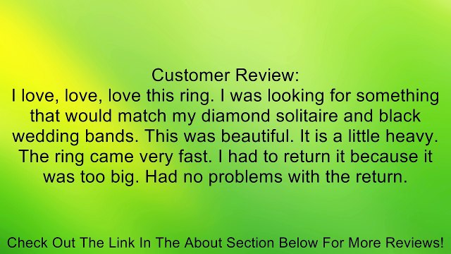 TAO Tungsten Carbide Black & White Diamond Wedding Band Ring Review