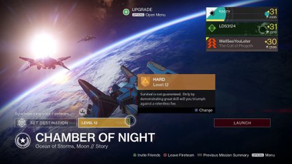 Destiny PS4 [Invective] Coop Part 667 - (Chamber of Night, Moon) Story [With Commentary]