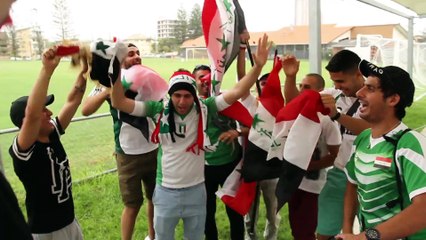 مساندة الجالية العراقية في استراليا للمنتخب الوطني في بطولة امم اسيا