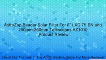 AstroZap Baader Solar Filter For 8