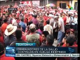 Trabajadores de salud de Guatemala continúan en huelga indefinida