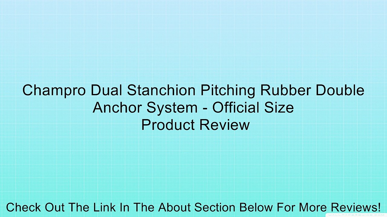 Champro Dual Stanchion Pitching Rubber Double Anchor System - Official Size Review