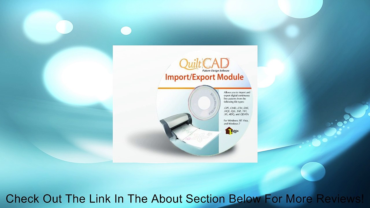 Grace QuiltCAD Import Export Sewing Quilting Module Quilt Motion