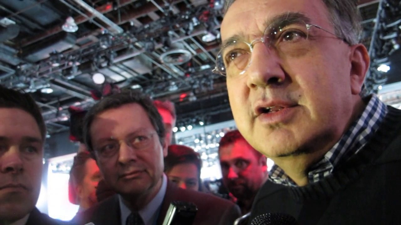 FCA Sergio Marchionne on RAM Brand Reporter Scrum 2015 NAIAS Detroit NewCarNews.TV Bob Giles