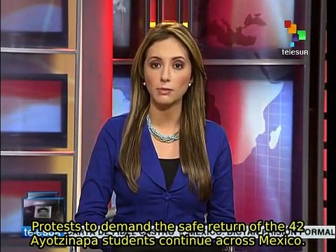 Ayotzinapa movement protests outside Mexico's military installations