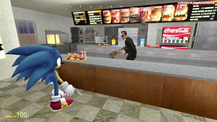 Gmod Sandbox Funny Moments   Sonic 1v1, Mcdonalds, Baseball Bat Fun, Batman, Murder House! 720p