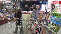 A la gare de Rennes, les 75 exemplaires de Charlie Hebdo vendus en 5 mn à 5h du matin