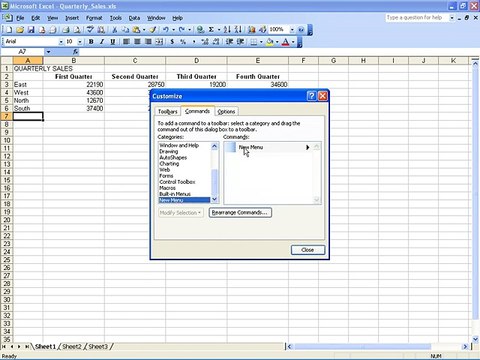Ms Excel 2003 Training- Macro Menus (Part 61)