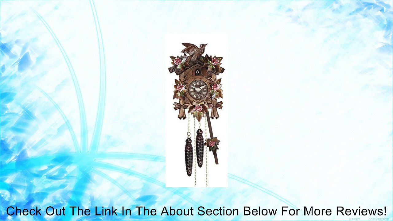 Engstler Quartz Musical Five Leaf One Bird Painted Roses Cuckoo Clock 9" Review