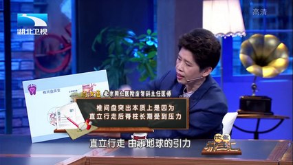 20150105 饮食养生汇  老生新谈腰椎间盘突出症 嘉宾展示坐姿老师评价