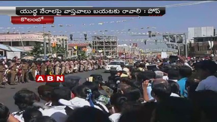 Pope arrives in Sri Lanka and backs search for wartime truth (14-01-2015)
