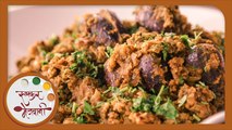 Bharli Vangi - Stuffed Brinjals Recipe in Marathi by Archana - Maharashtrian Main Course Dish
