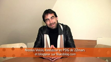 Social Media Club - démocratie et mdias sociaux - avril 2009 - Nicolas Voisin, fondateur de 22mars et nuesblog.com