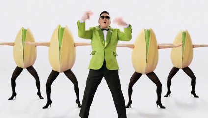 Wonderful Pistachios - pistaches, "Get Crackin', avec Psy et Gangnam Style" - février 2013