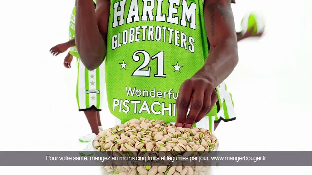 Wonderful Pistachios - pistaches, "Harlem Globetrotters, Village People, Psy" - mai 2013 - Harlem Globetrotters, basket