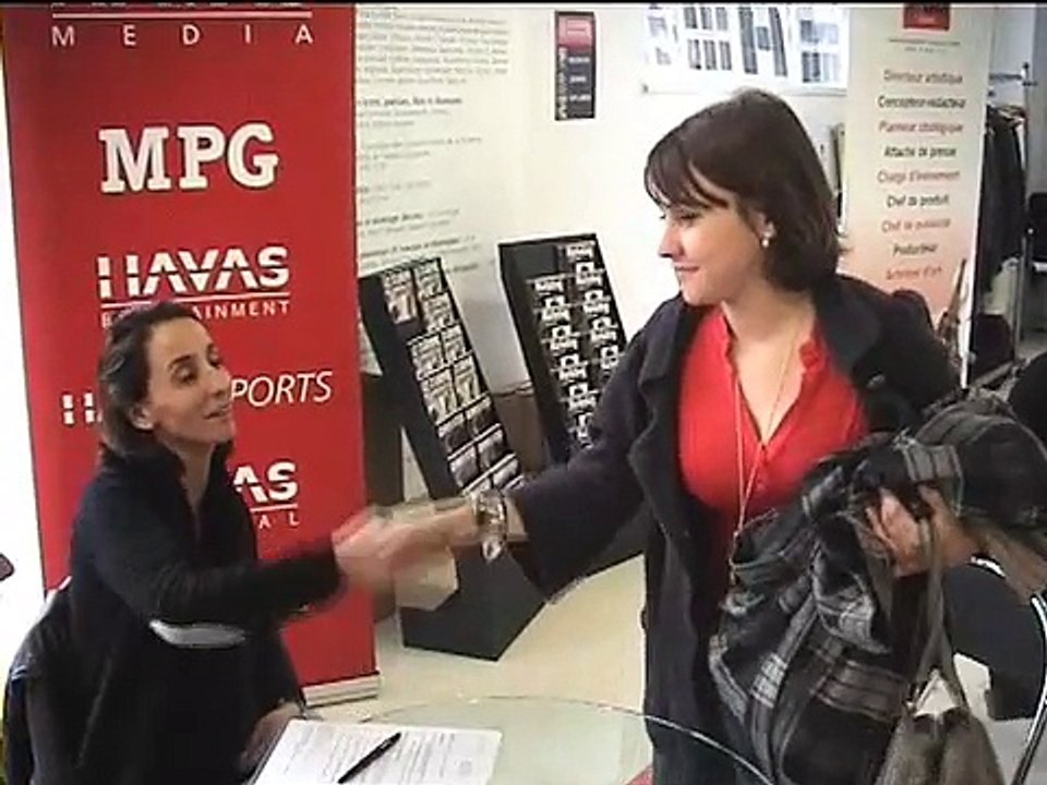 Semaine de la Publicité - reportage forum des métiers - février 2009 - Charlotte, étudiante en BTS Communication visuelle.