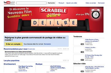 Scrabble (Mattel) - jeu de lettres Scrabble Délire - novembre 2010 - "L'immeuble en délire", Mast head événementiel