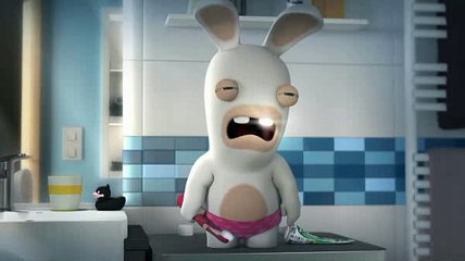 Signal (Unilever) - hygiène dentaire, "Panique dans la salle de bwaaain, avec Les Lapins Crétins, www.missionsignal.fr" - mars 2012