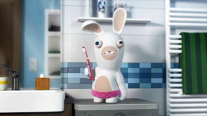 Signal (Unilever) - hygiène dentaire, "Panique dans la salle de bwaaain, avec Les Lapins Crétins, www.missionsignal.fr" - mars 2012