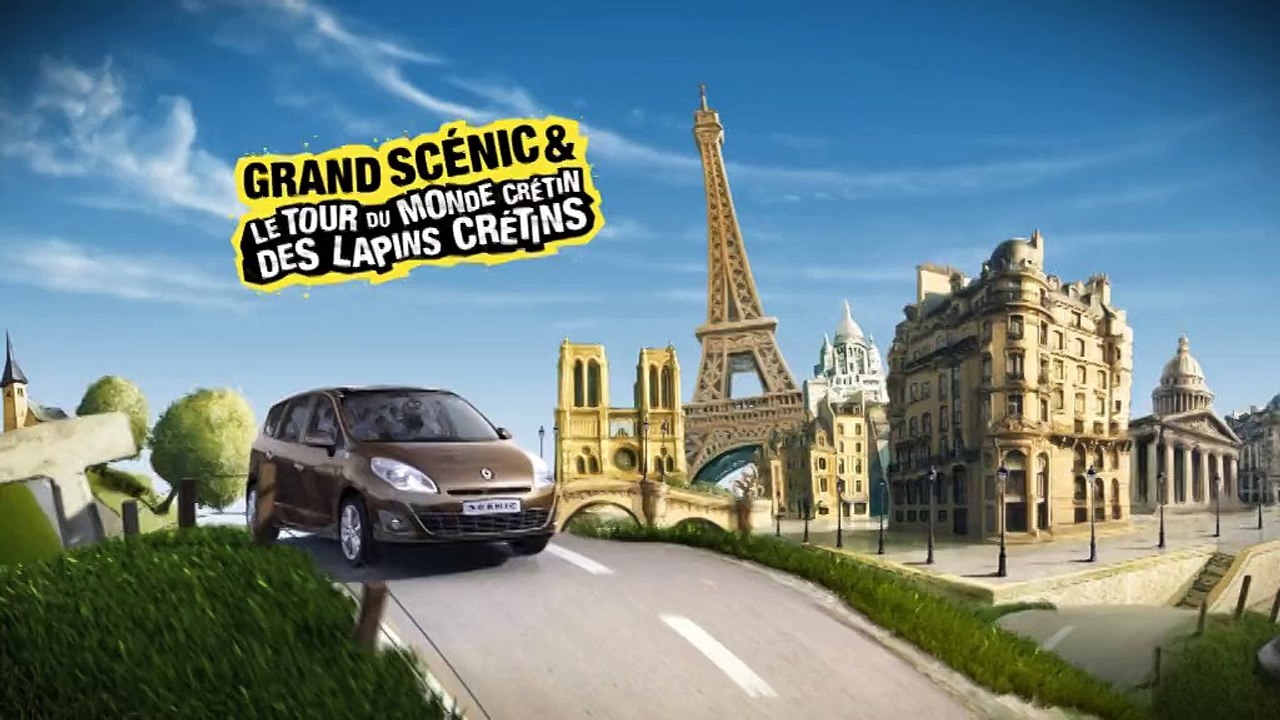 Renault - voiture Renault Grand Scénic - avril 2010 - "Le tour du monde crétin des Lapins Crétins", GPS ou la danse crétine