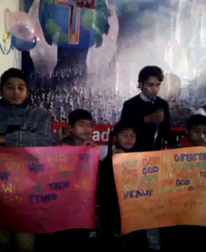 Samual Singing hymn 2015 Jesus Christ Church in Pakistan