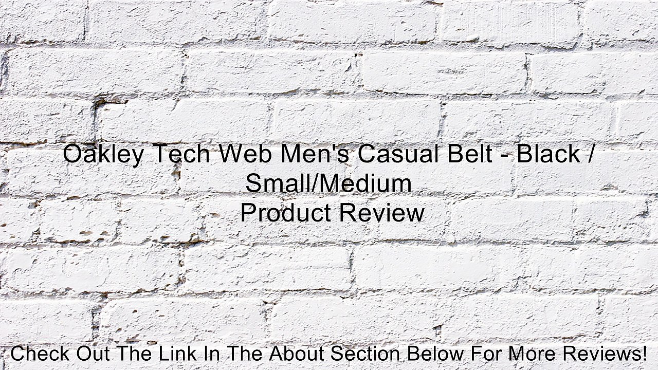 Oakley Tech Web Men's Casual Belt - Black / Small/Medium Review