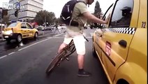 Bisikletci Taksicİyi Trafikte Tükürüğe Boğdu...