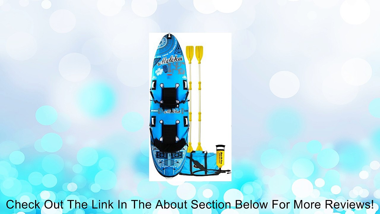 Rave Molokai Kayak (136 X 35 X 8Inch, Blue/White) Review video