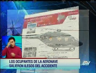 Restos del helicóptero