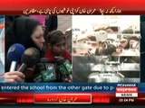 He arrived at the Army Public School Peshawar enraged relatives of the victims.