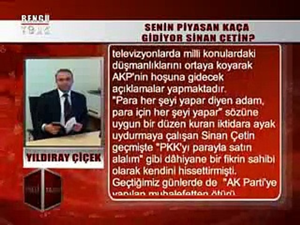 KÖŞELİ YAZILAR - YILDIRAY ÇİÇEK 14.01.2015