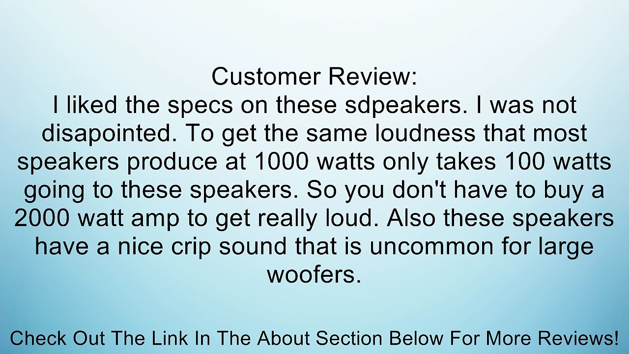 Pyle Plpw15d 15 2000-watt Dual Voice Coil 4ohm Subwoofer Review