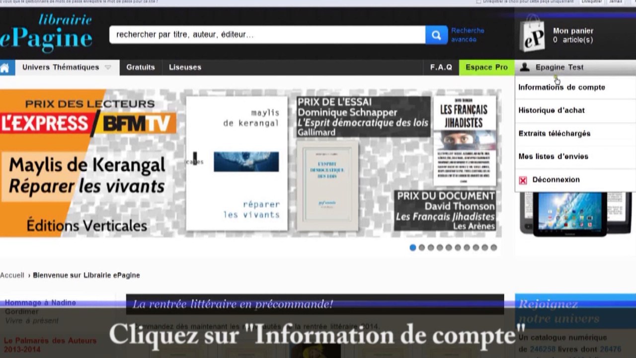 Comment transférer votre livre numérique sur votre liseuse