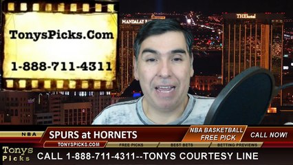 Charlotte Hornets vs. San Antonio Spurs Free Pick Prediction NBA Pro Basketball Odds Preview 1-14-2015