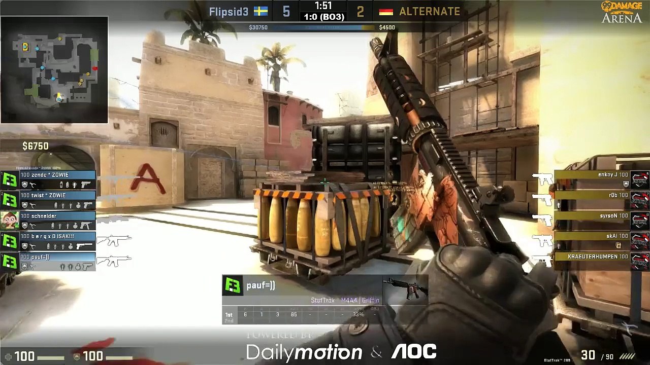 99Damage Arena #4 - ALTERNATE vs. Flipsid3 Tactics (de_mirage) Map 2