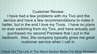 TiVo TCD746500 Premiere DVR - Black (Tivo Service Subscription Required) Review