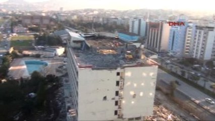 Samsun - 5 Yıldızlı Otelin 8'inci Katında İş Makinesi ile Yıkım