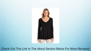 Three Dots Red Women's Long Sleeve V-Neck Swing Top Review