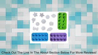 Set of 3 Flexible Shaped Ice Cube Trays. Sun, Star, Flower, Tree and Sealife. Fun Party Combo Review