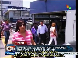 Peru: private companies set prices in transportation sector