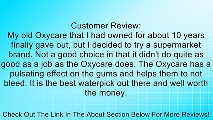 OxyCare 3000 Hydromagnetic Oral Irrigator Review