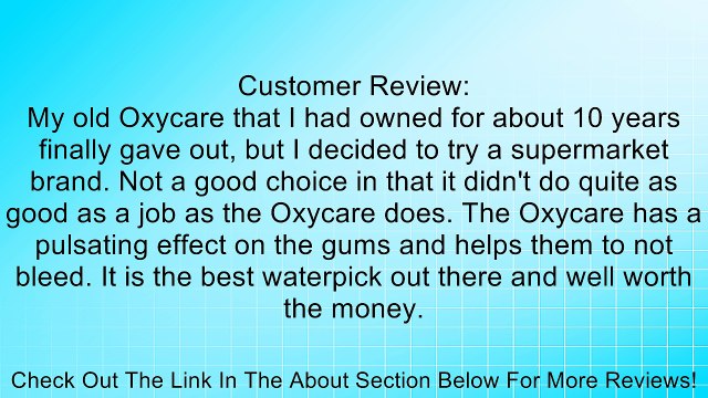 OxyCare 3000 Hydromagnetic Oral Irrigator Review